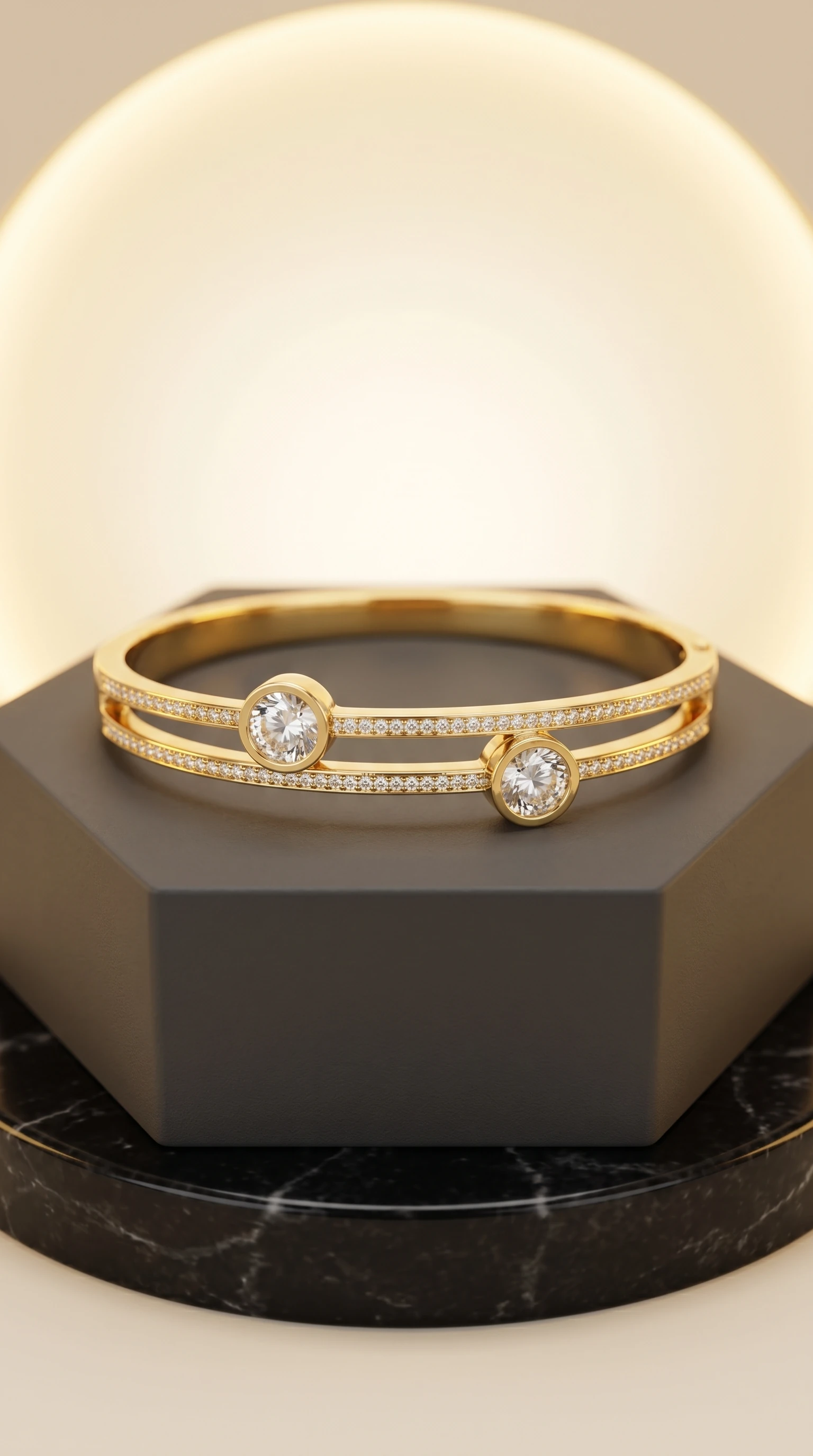 Solitaire Accent Gold Bracelet