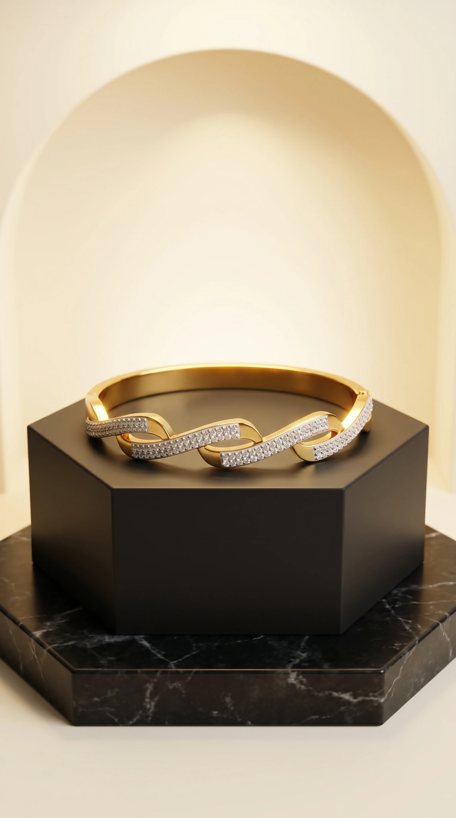 Floral Charm Gold Bracelet