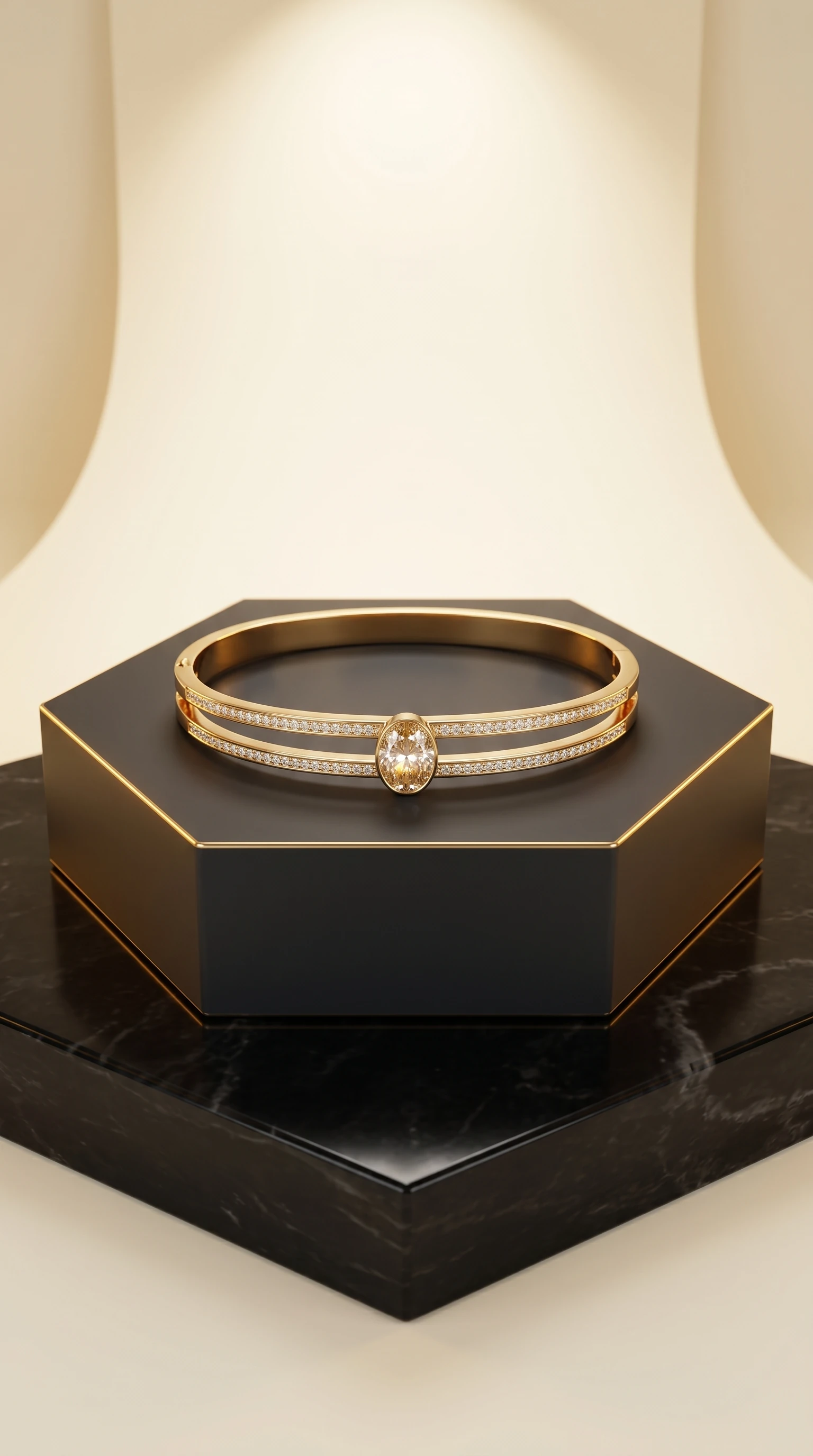 Textured Matte Gold Bracelet