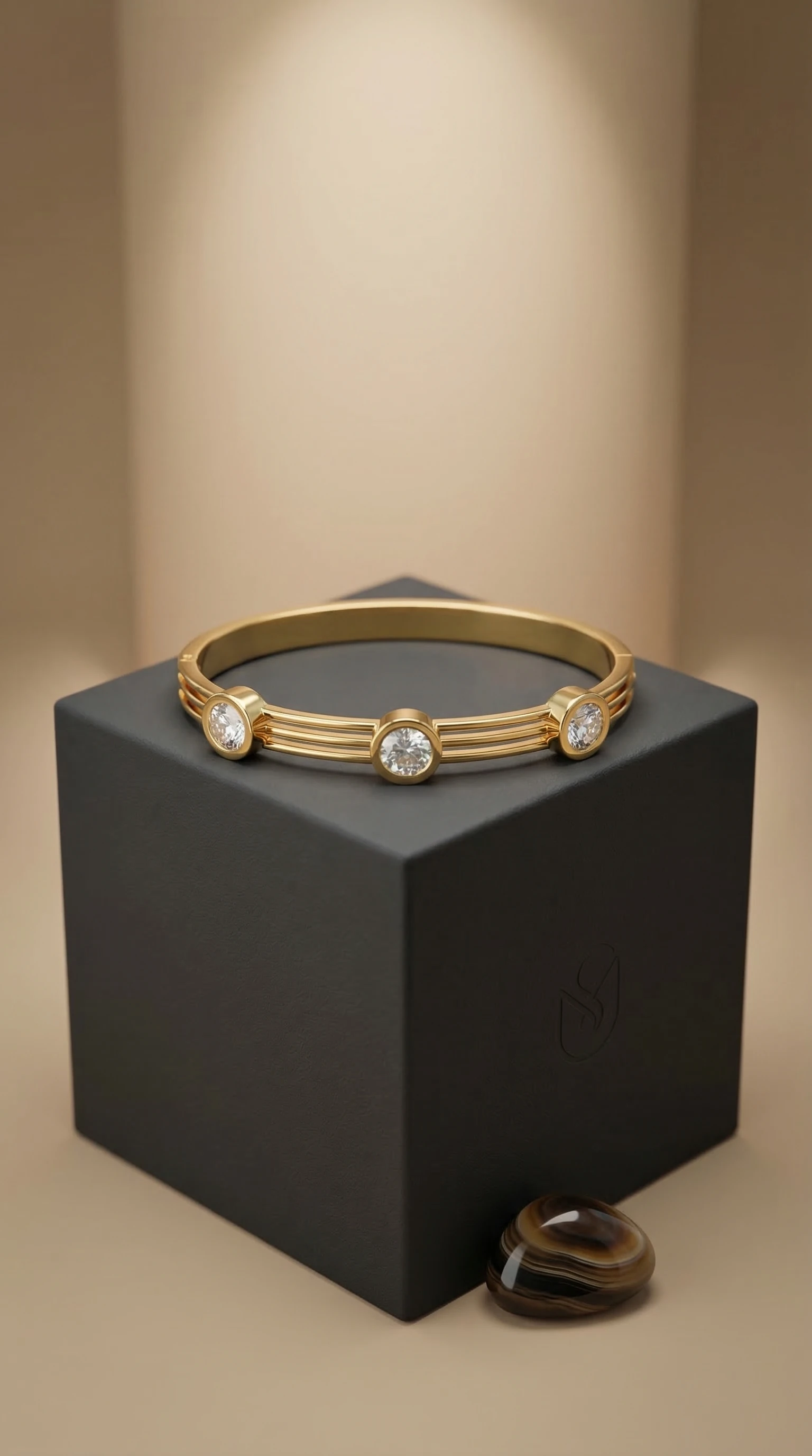 Triple Bar Crystal Anti-Tarnish Bracelet