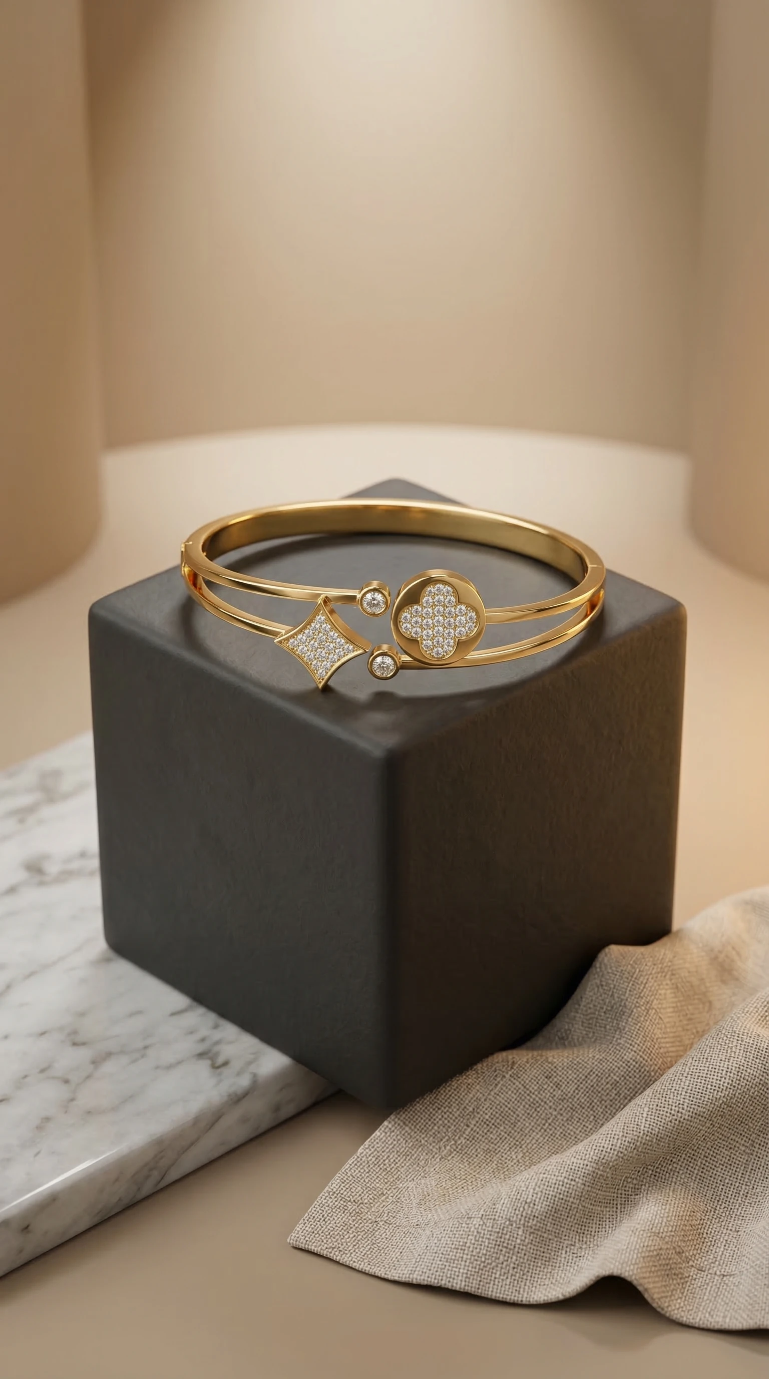Crystal Emblem Anti-Tarnish Bracelet