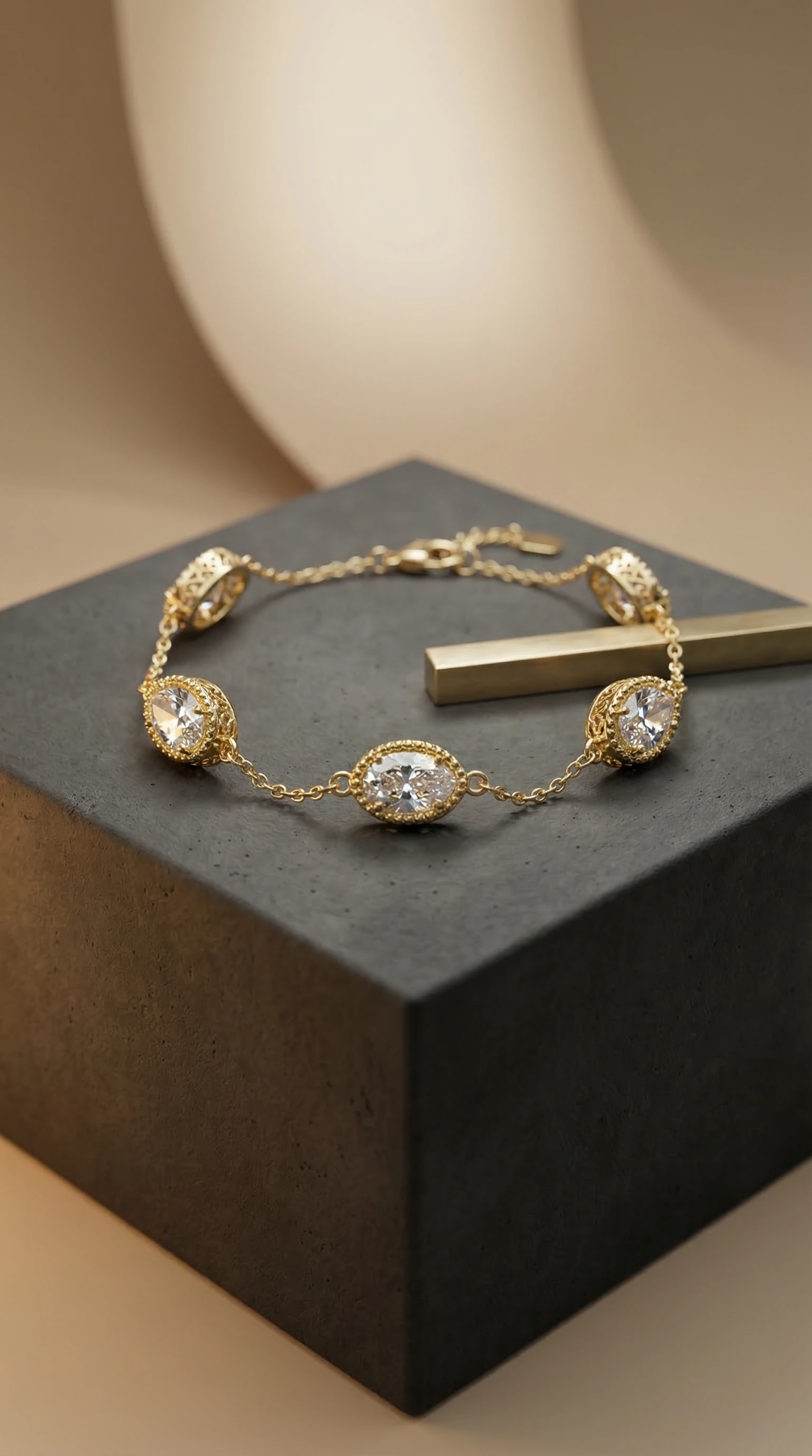 Gold Anti-Tarnish Charm Bracelet