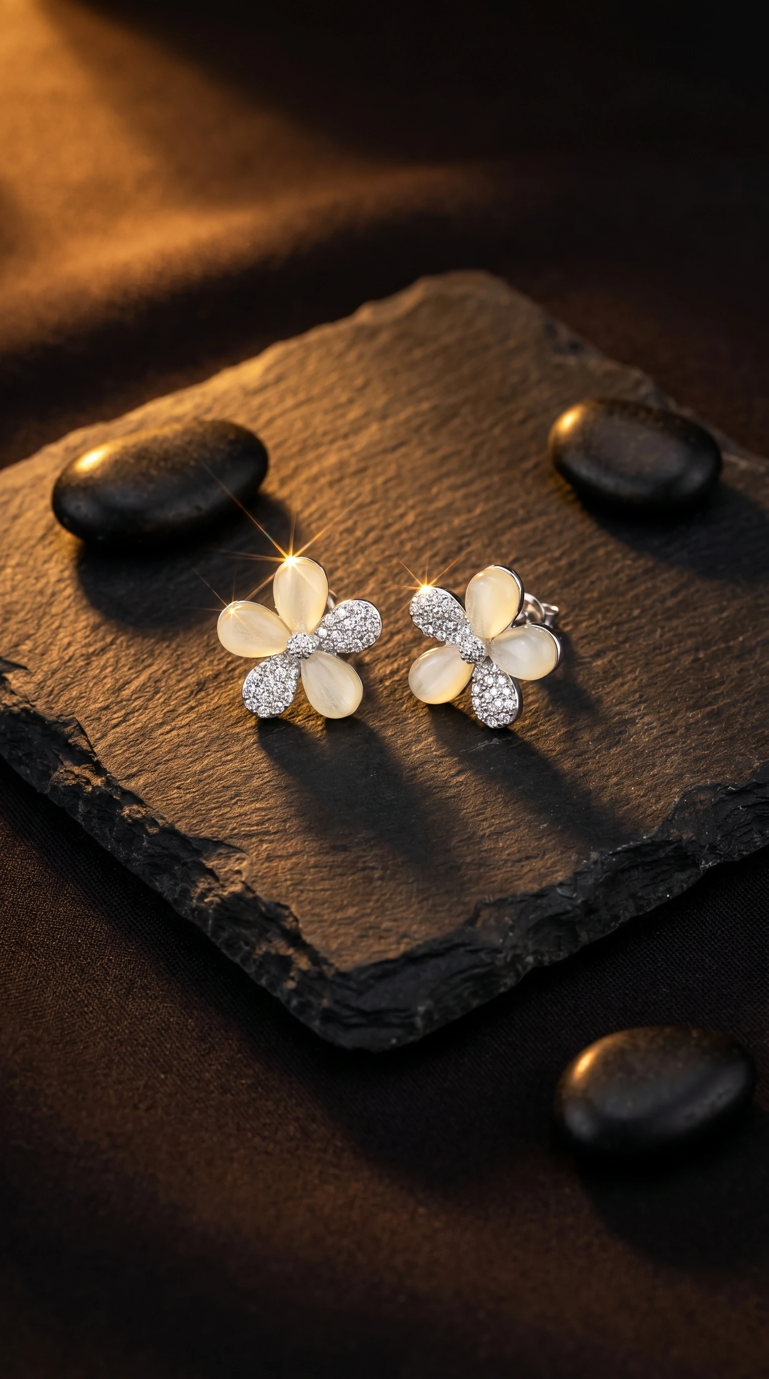 White Blossom Studs