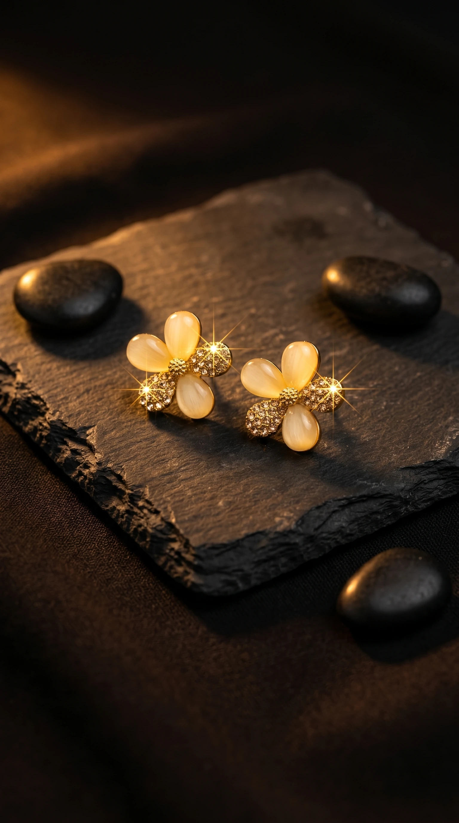Golden Petal Studs