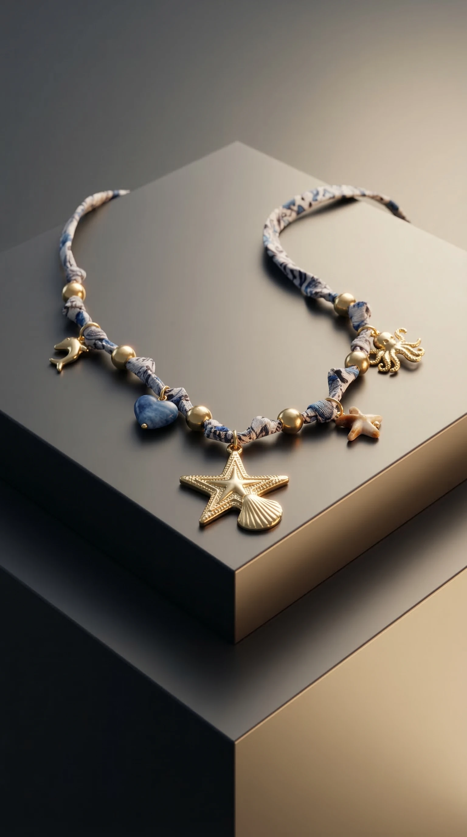 Gilded Celestial Starburst Necklace