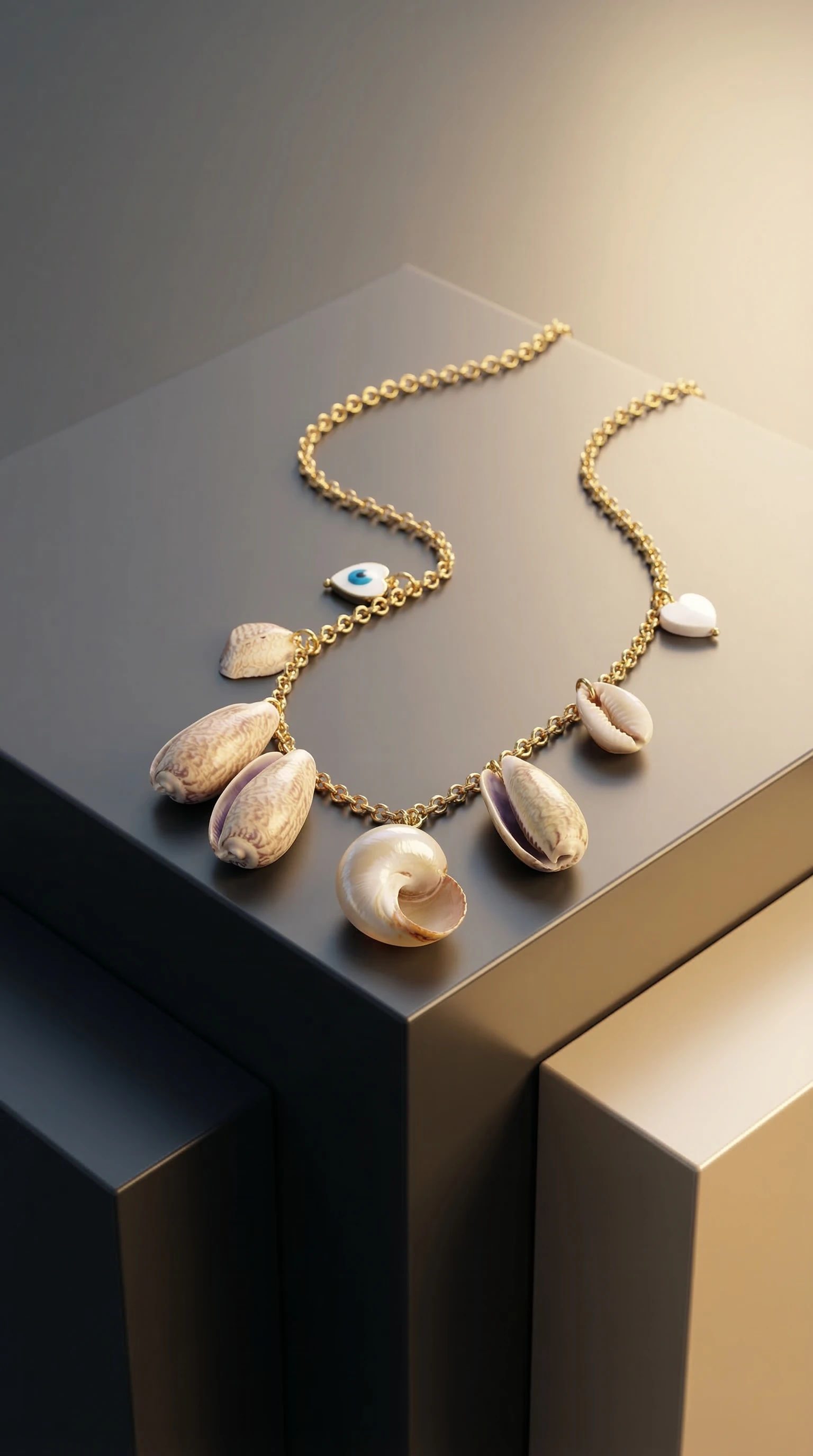 Vintage Cameo & Gilded Charm Layered Necklace