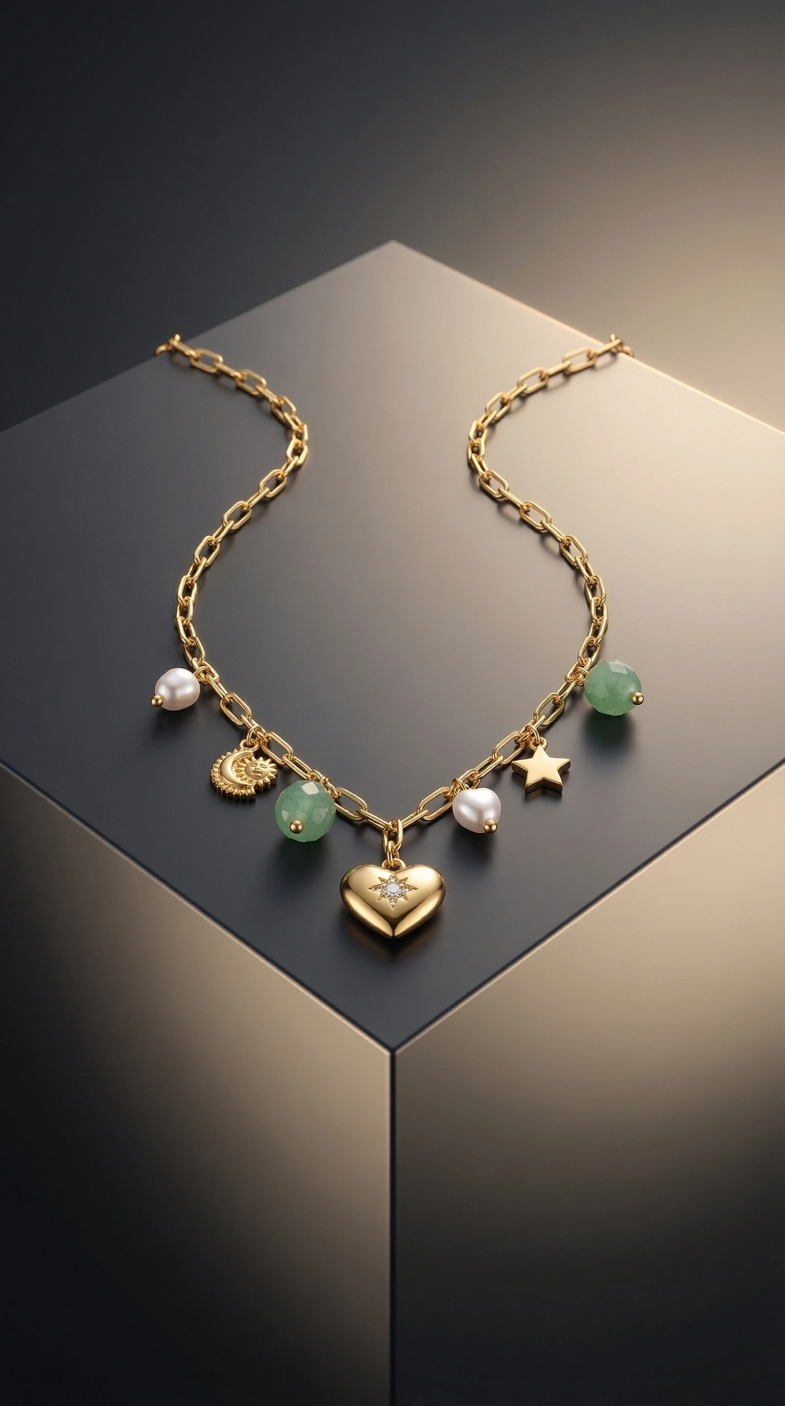 Celestial Sunburst Gold-Plated Y-Necklace