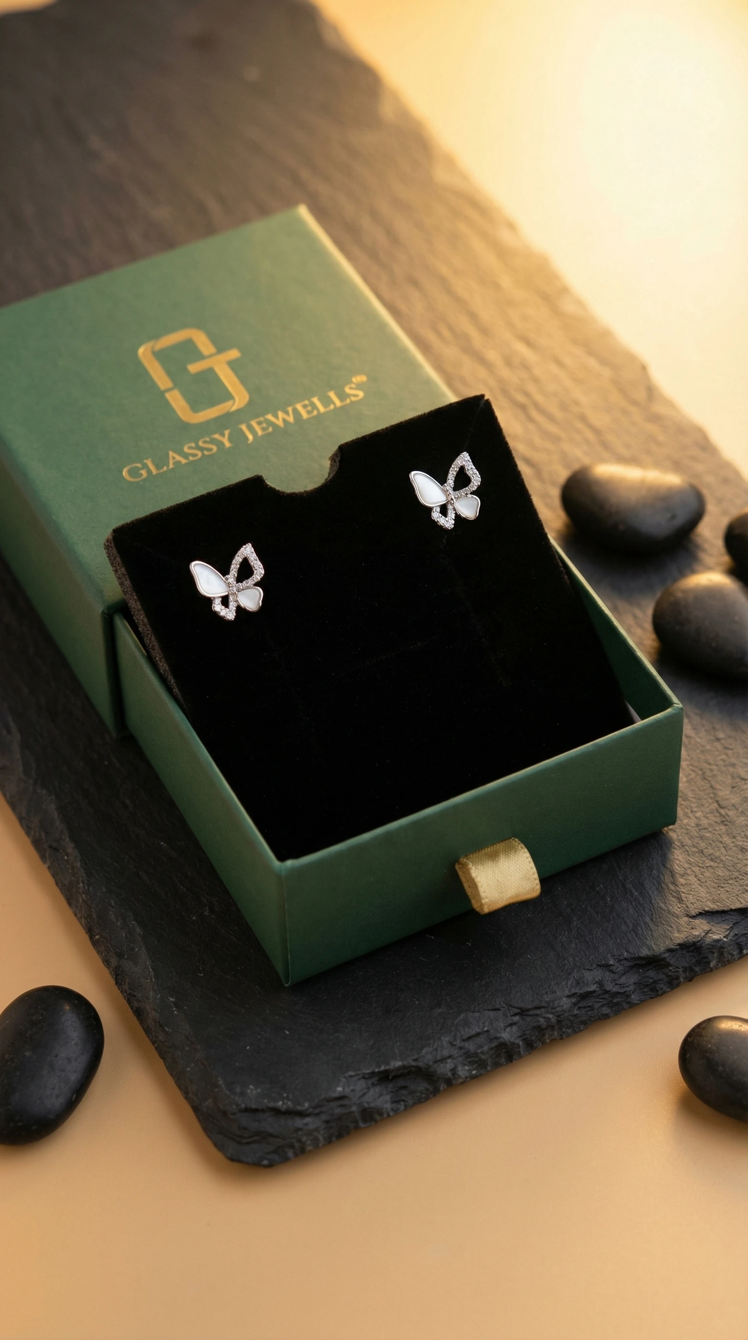 Ethereal Butterfly Mother of Pearl Studs