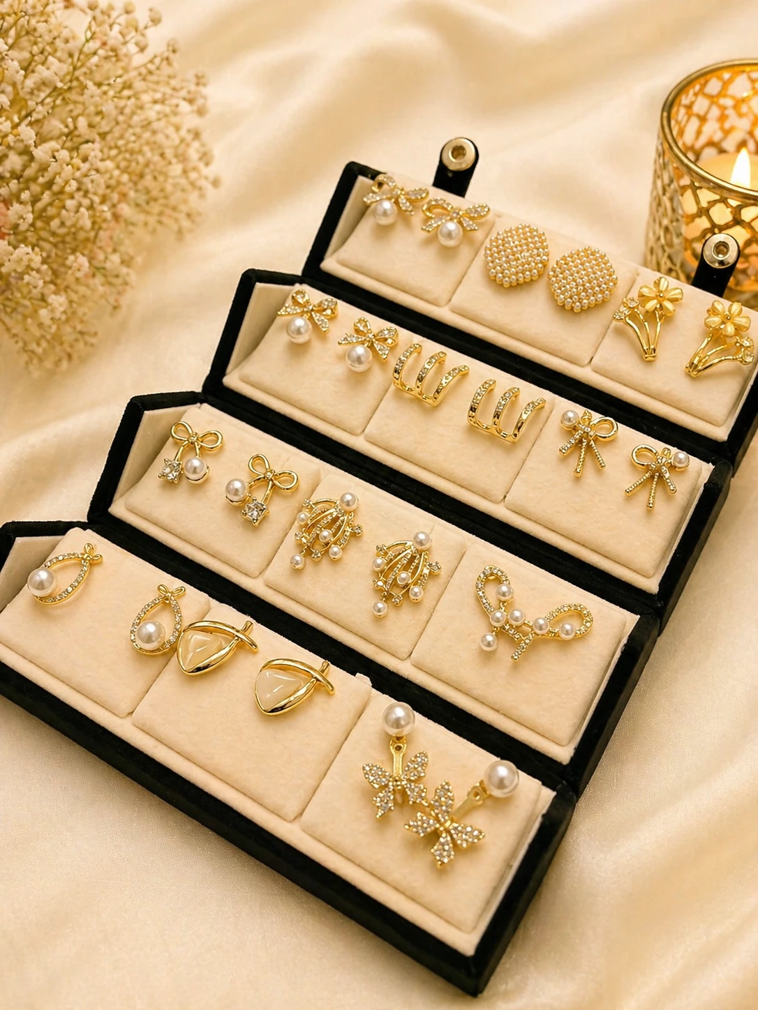 Golden Grace Earring Collection (12-Piece Set)