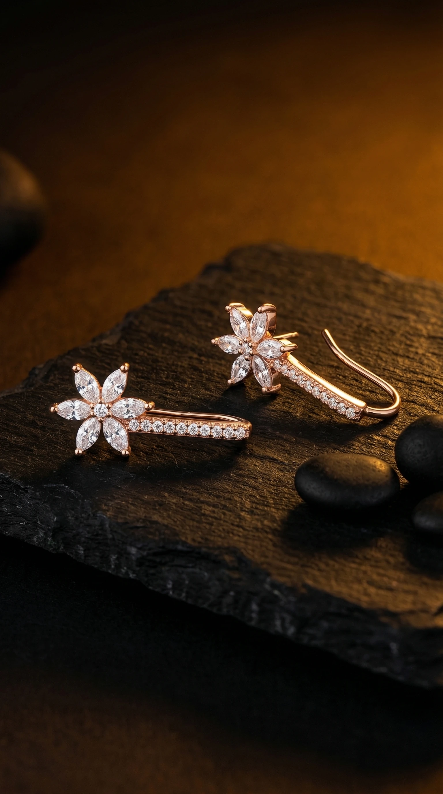 Gold Interlocking Twist Hoop Earrings