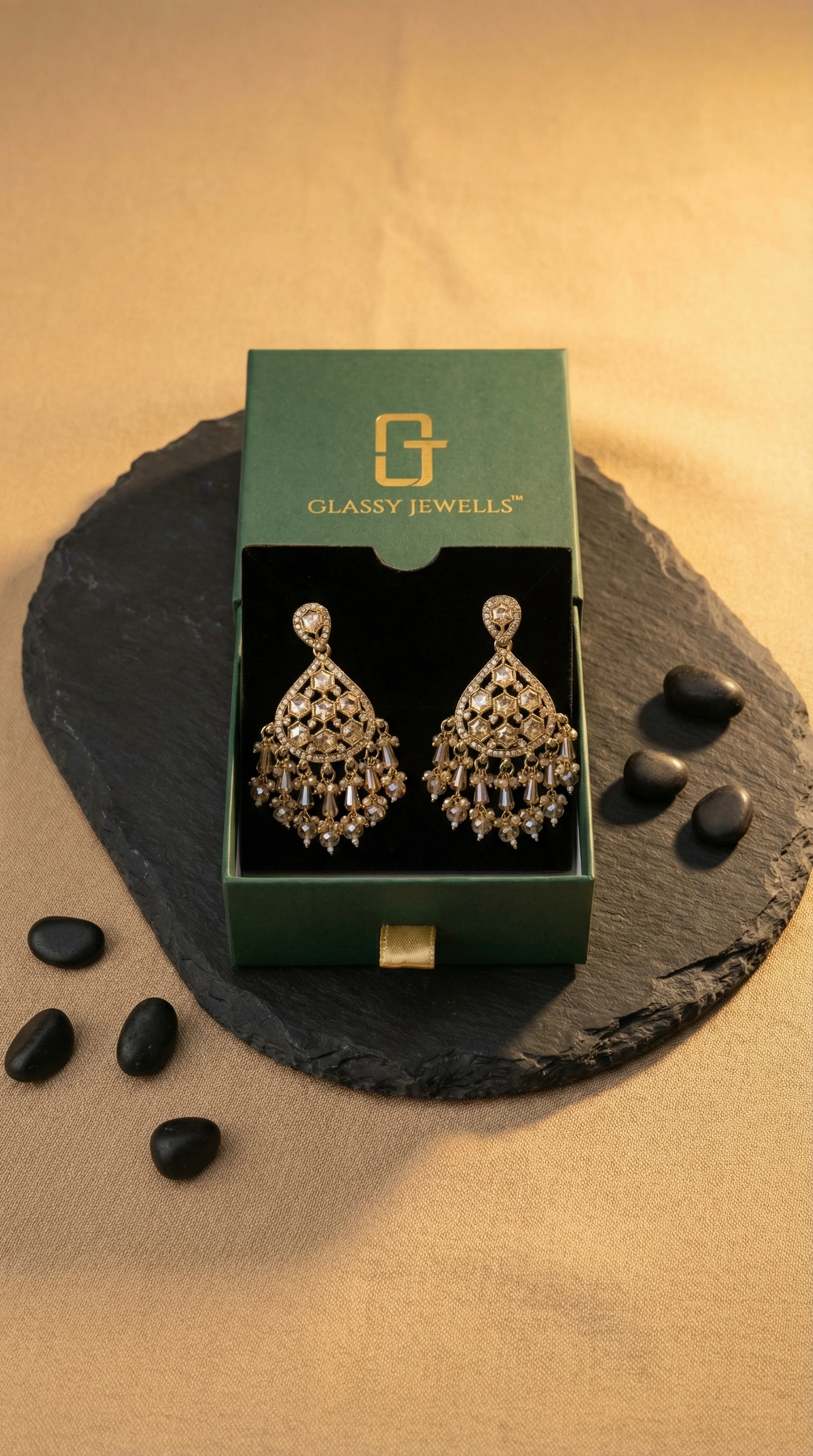 Royal Heritage Polki Mosaic Festive Chandbalis