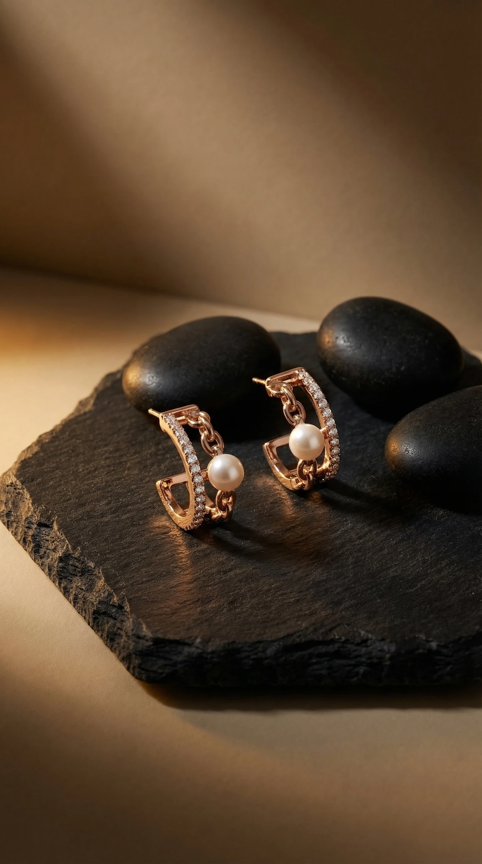 Gold Twisted Open-Hoop Earrings