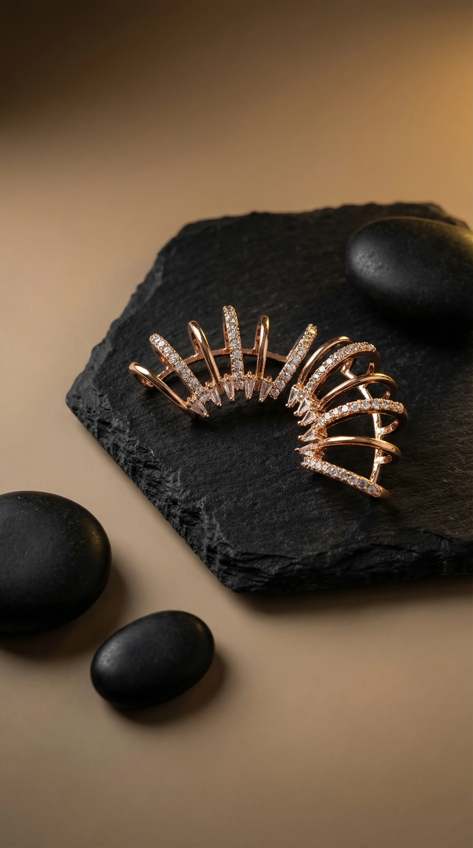 Stylish Crystal Ear Cuff Earrings