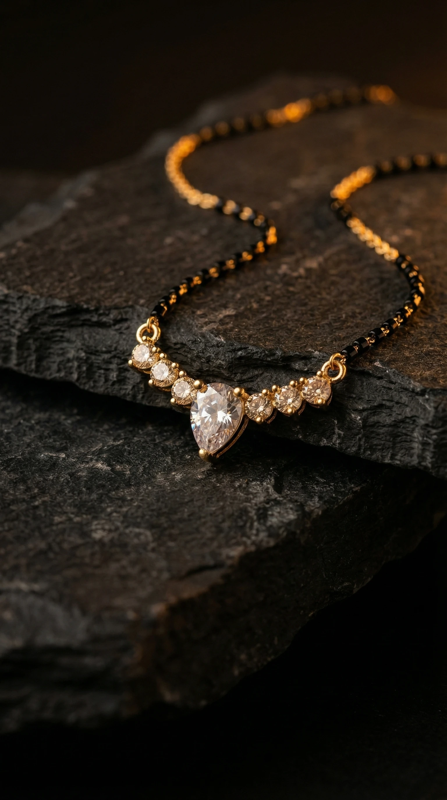 The Scalloped Crescent Mangalsutra