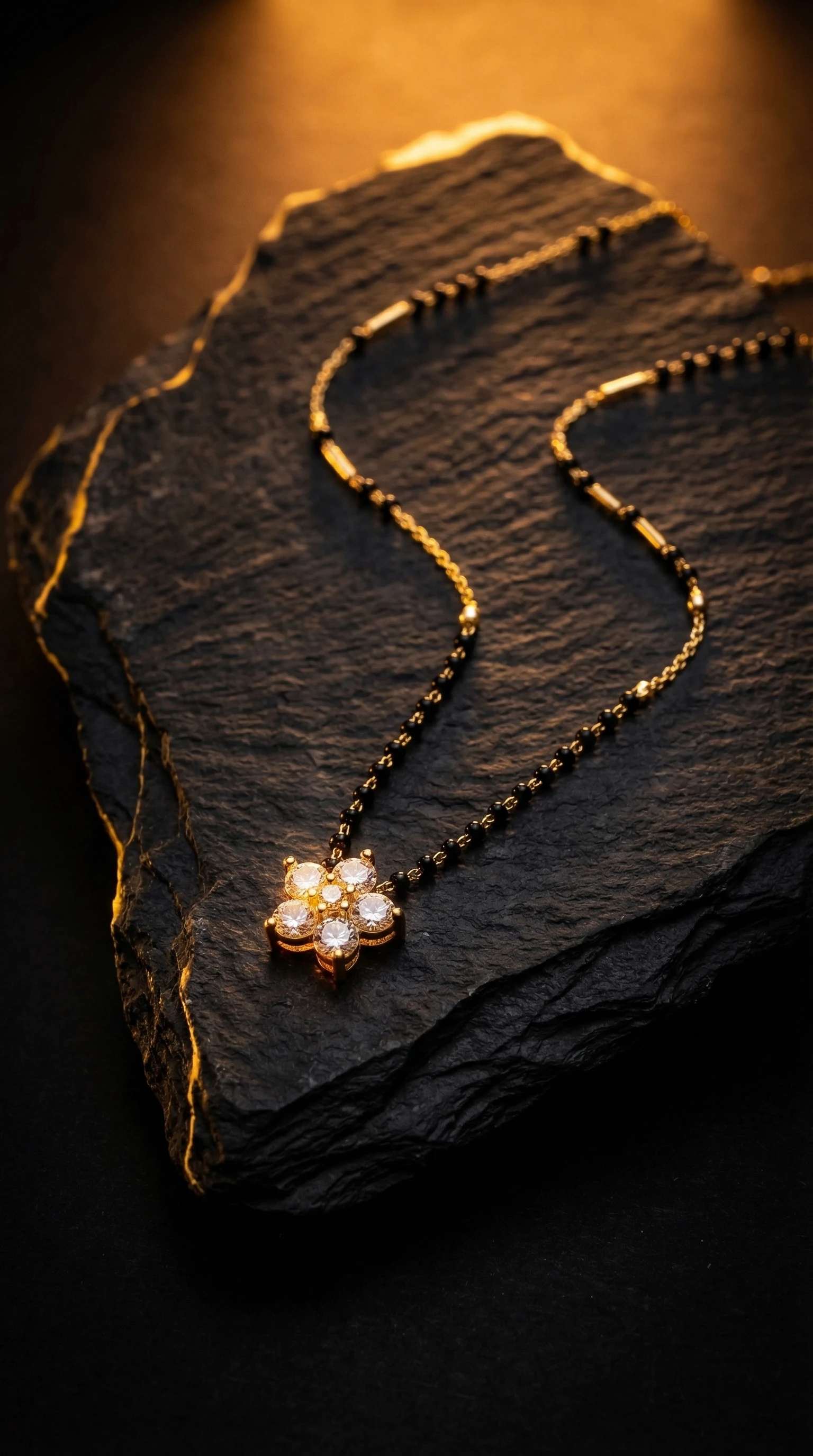 Floral Shringaar Stone Mangalsutra