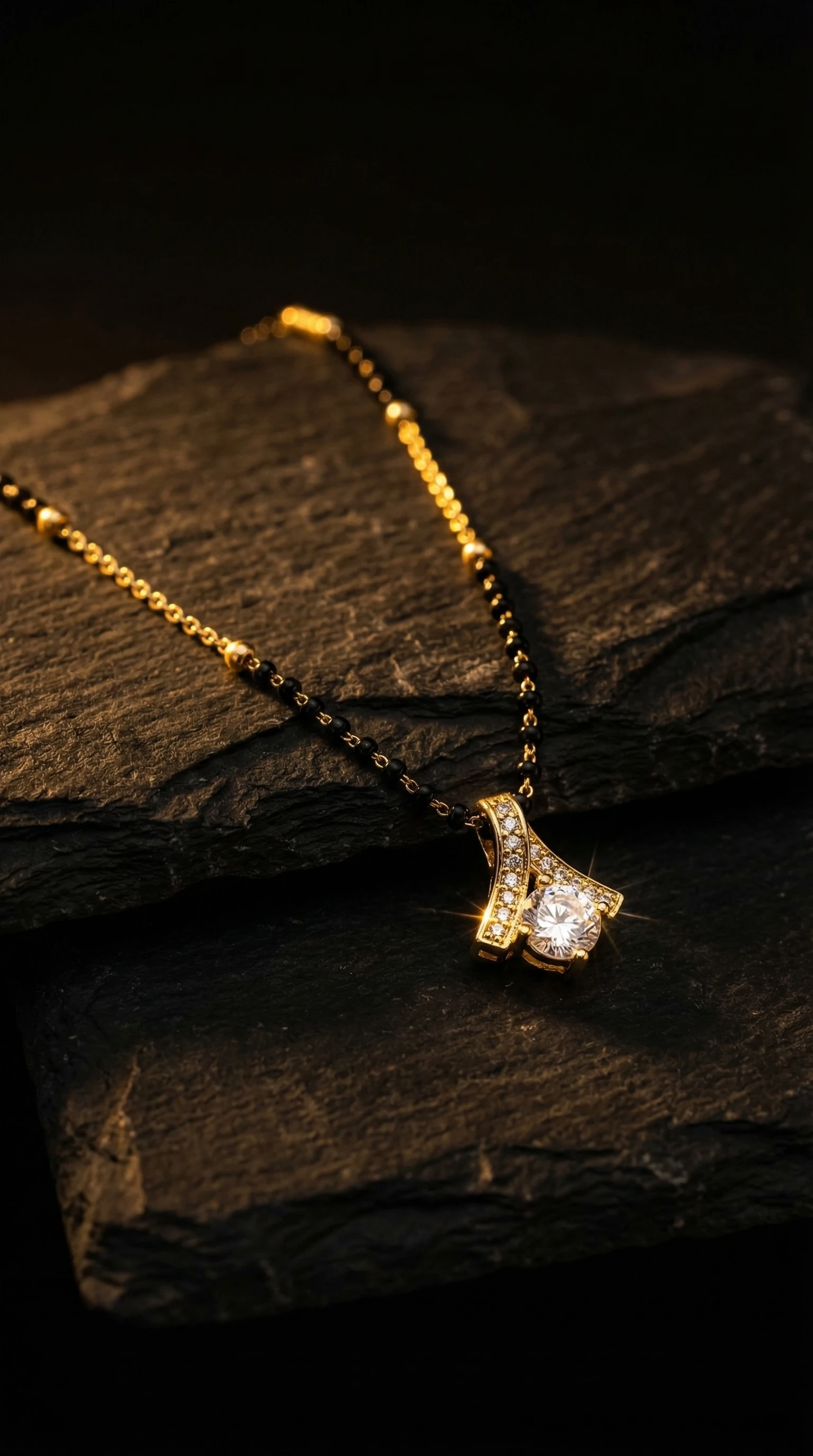 Geometric Suhaag Stone Mangalsutra