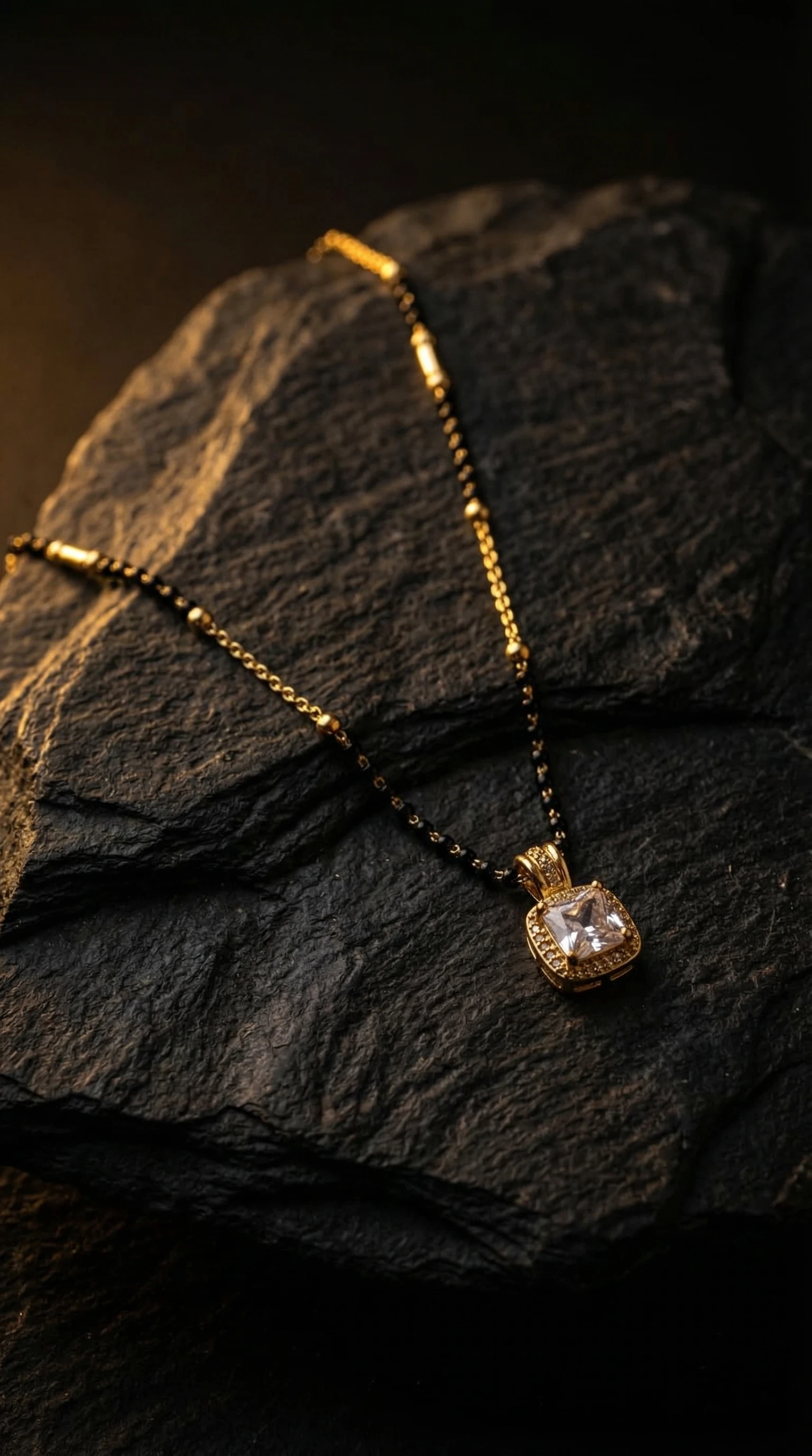 Geometric Shringaar Gold-Tone Mangalsutra
