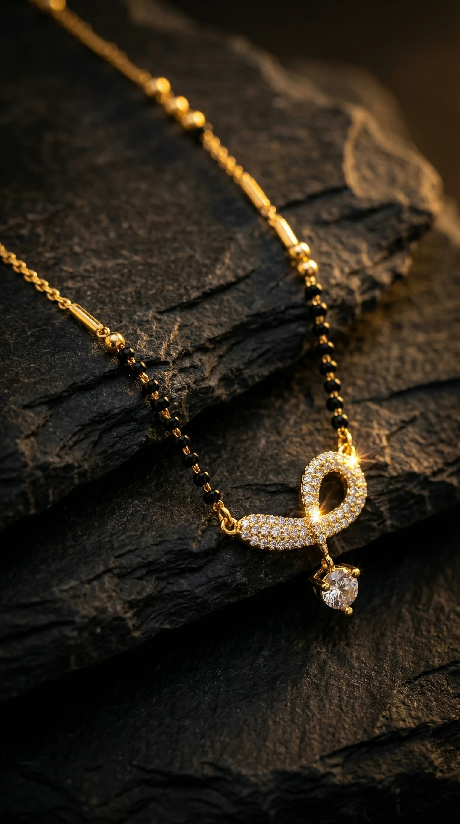 Geometric Shringaar Gold-Tone Mangalsutra