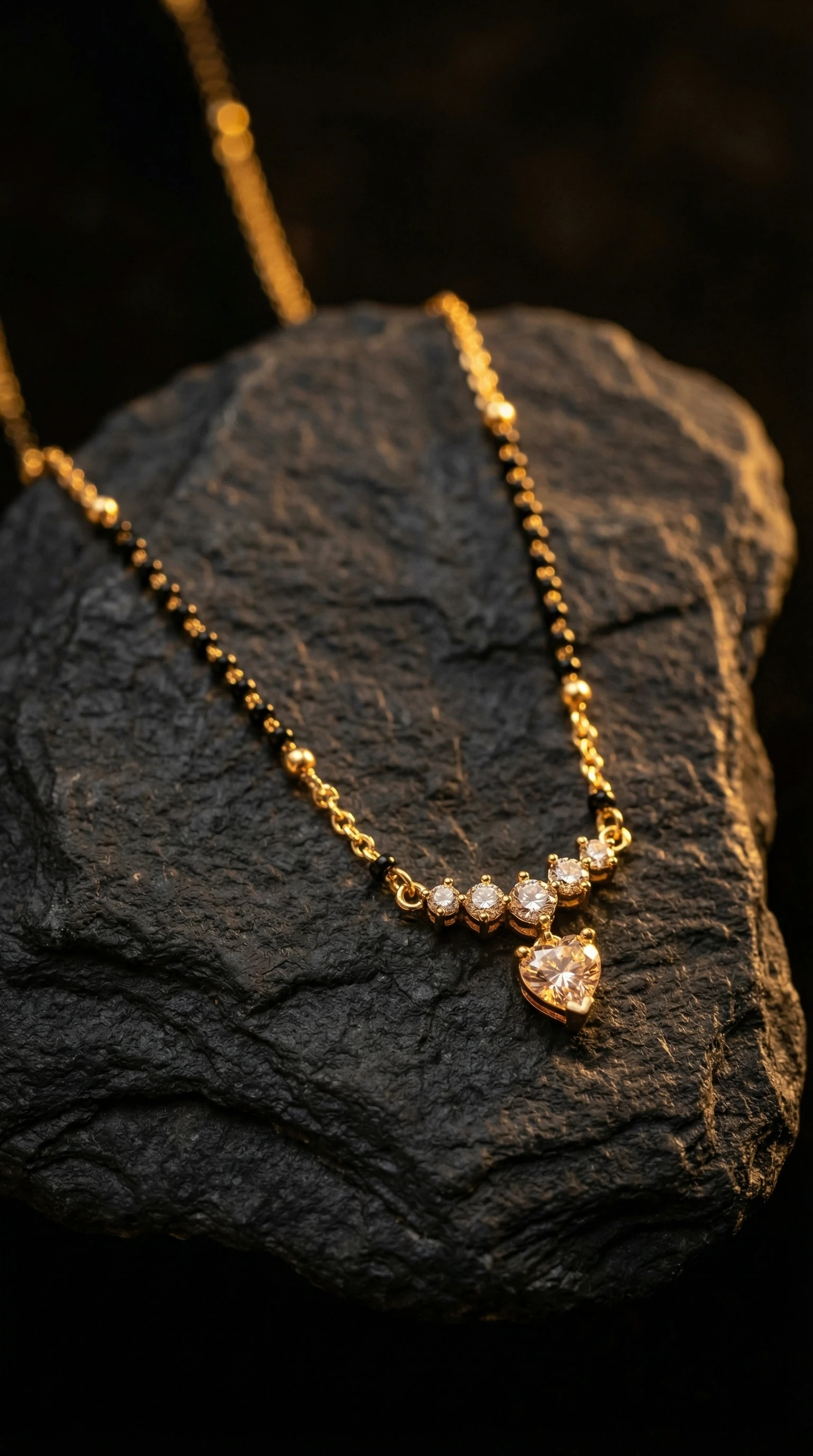 The Ethereal Teardrop Mangalsutra