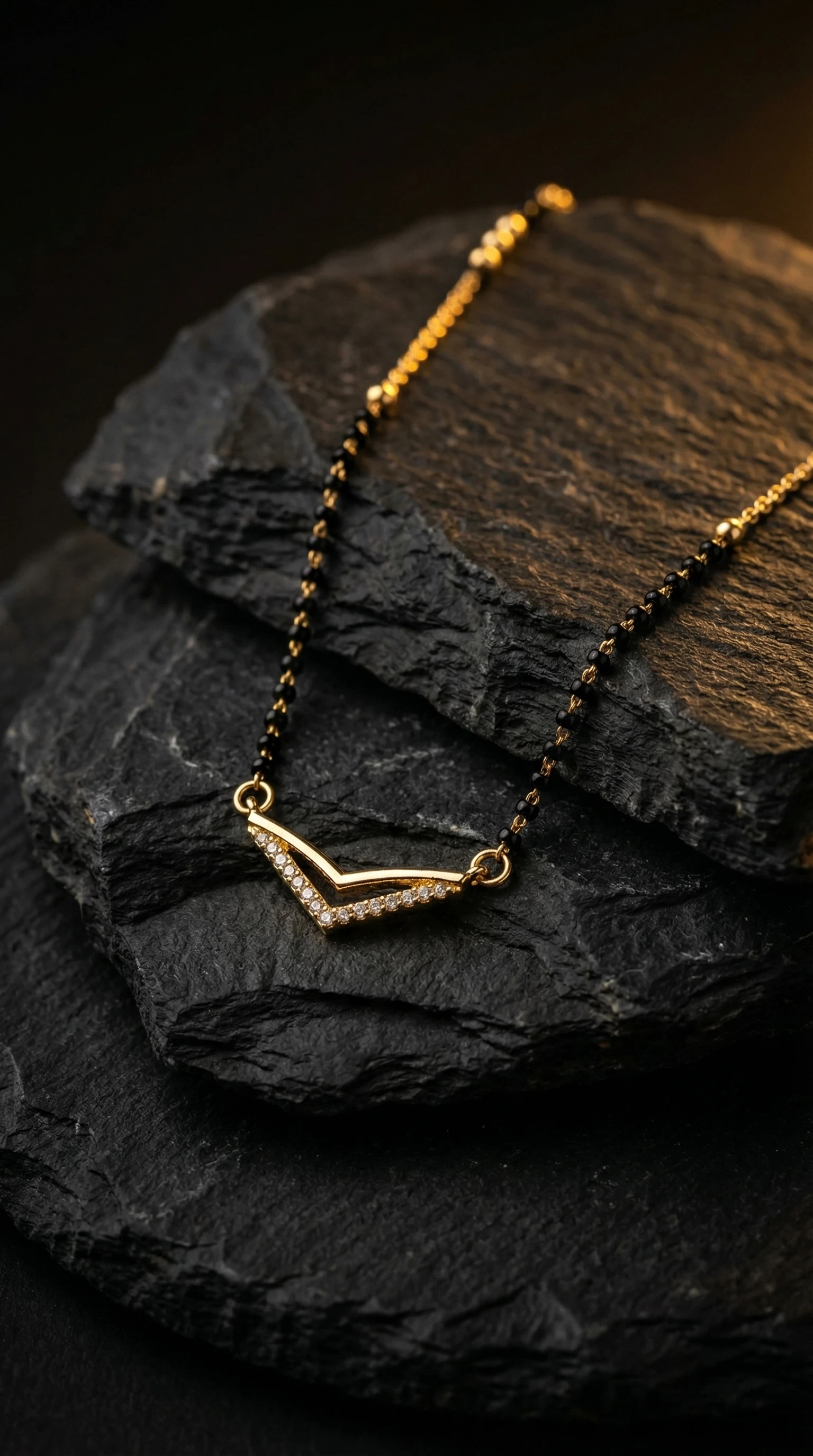 The Chevron Glint Mangalsutra