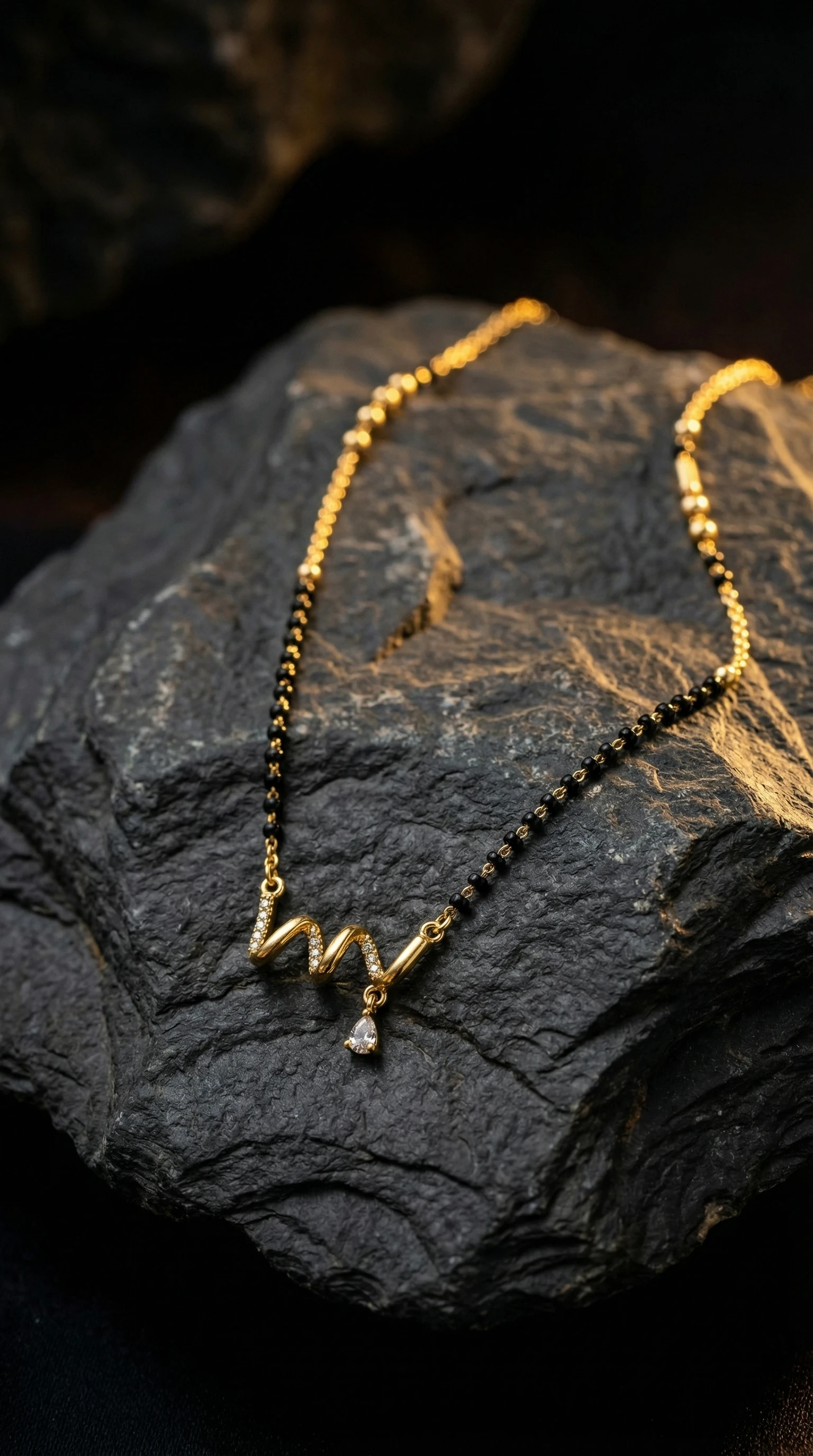 Geometric Shringaar Gold-Tone Mangalsutra